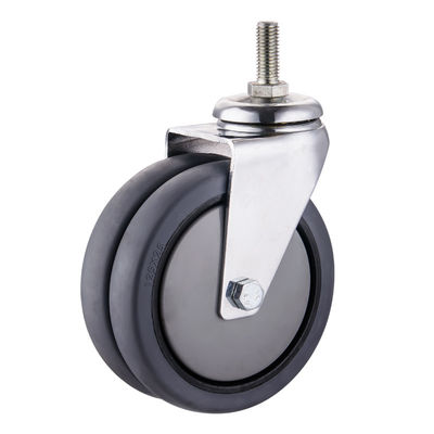TPR Koła kołowe 75mm 100mm 125mm PU Industrial Twin Wheel Castors