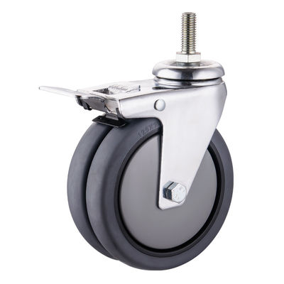 TPR Koła kołowe 75mm 100mm 125mm PU Industrial Twin Wheel Castors
