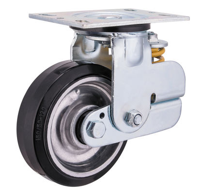 Aluminiowy rdzeń gumowy wioskowo załadowane koła rycynowe 150 mm 200 mm średnica